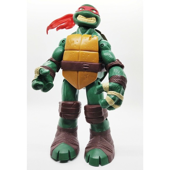 2013 Playmates 10.5" Teenage Mutant Ninja Turtles Battle Shell Raphael Figure - Picture 2 of 3